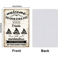 thumbnail image 2 of 1PC Vintage Metal Tin Sign Iron Wall Decor for Bars Restaurants Cafes Pubs Rectangle with Fire Pit Pattern 300x200x0.5mm, 2 of 9