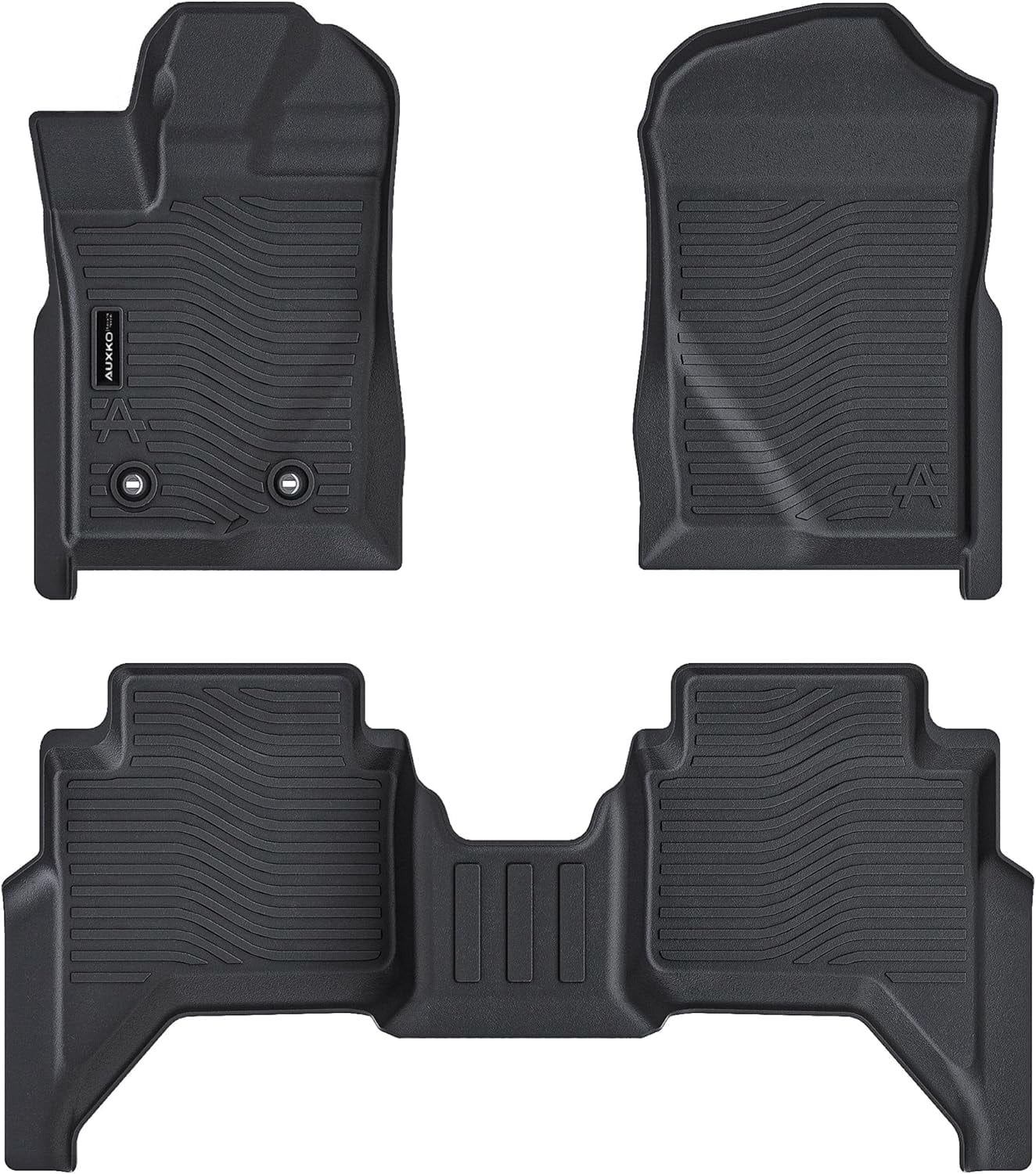 Auxko All Weather Floor Mats Fit for Ford Ranger 2026 2025 2024 TPE Rubber Liners Set Ranger Accessories All Season Guard Odorless Anti-Slip Floor Mats