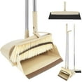 thumbnail image 2 of Broom Dustpan Squeegee Set  4 Layers Bristle Broom with Long Handle Dustpan and Broom Set Yellow, 2 of 11