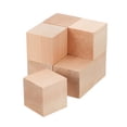thumbnail image 1 of Uxcell 8Pcs Bloque de madera de tilo para tallar 1.2"x1.2"x1.2" Bloques de madera cuadrados para bricolaje, 1 of 7
