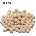 thumbnail image 2 of Wooden Push Pins,100 Pcs Wood Thumb Tacks Decorative for Bulletin Boards, Cork Boards, Foam Boards, Map Photos Calendar and Home Office Craft,Style:Round pushpin;, 2 of 6