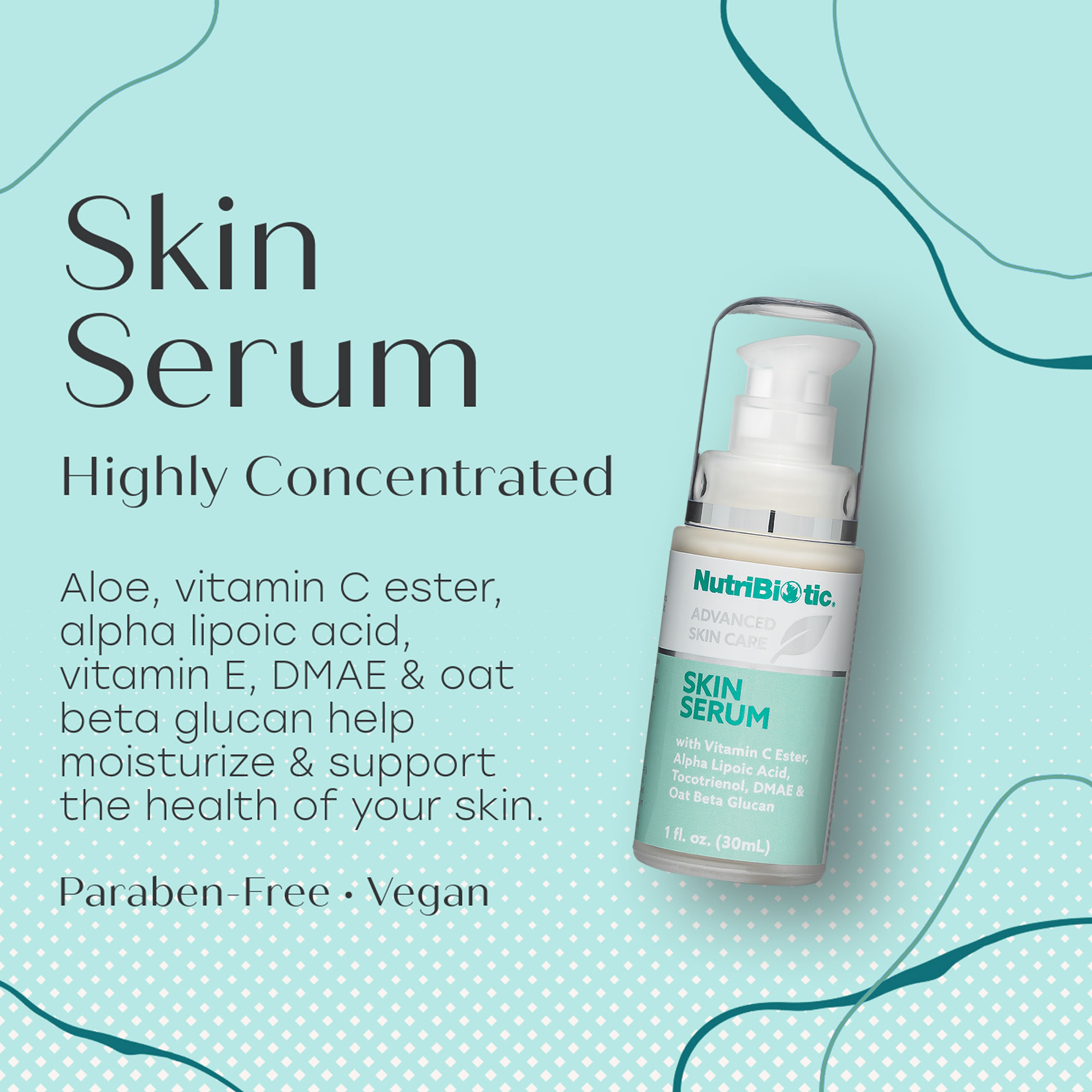 NutriBiotic Advanced Skin Care Skin Serum, 1 Fl Oz