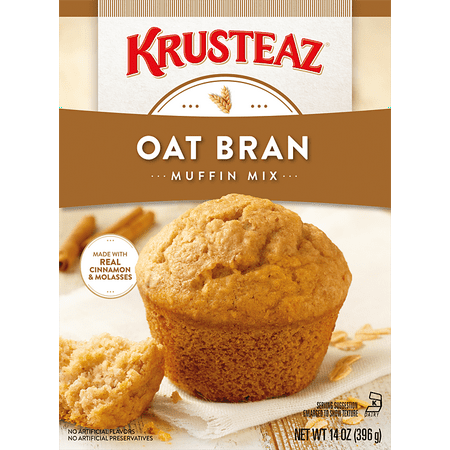 - (2 Pack) Krusteaz Oat Bran Supreme Muffin Mix, 14oz Box