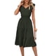 thumbnail image 1 of Vestido de mujer de una línea sin mangas con cuello en V vestido largo suave para cóctel (verde oscuro S) FLhrweasw Para estrenar, 1 of 8