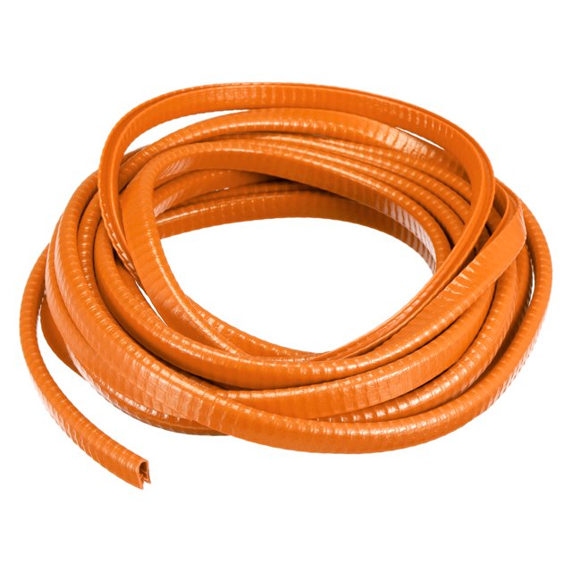 Moldura de Borde en U Unique Bargains de Goma Naranja 16.4 Pies