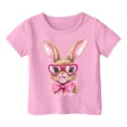 thumbnail image 4 of XDZJLR Hauts pour Filles Enfants Graphique de Pâques Coupe Ample Décontractée Manches Courtes Col Rond pour Garçons 3-4 Ans, 4 of 4