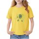 thumbnail image 2 of Blusas y camisas de manga corta con cuello redondo para niños Camiseta de verano de manga corta estampada para niñas Jersey elegante de cuello redondo para niñas Top de algodón para niños, 2 of 6
