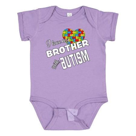 

Inktastic I Love My Brother with Autism Gift Baby Boy or Baby Girl Bodysuit