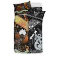thumbnail image 2 of Nueva Zelanda Maori Aotearoa y Australia Aborigen Ropa de cama Conjunto Negro, 2 of 5