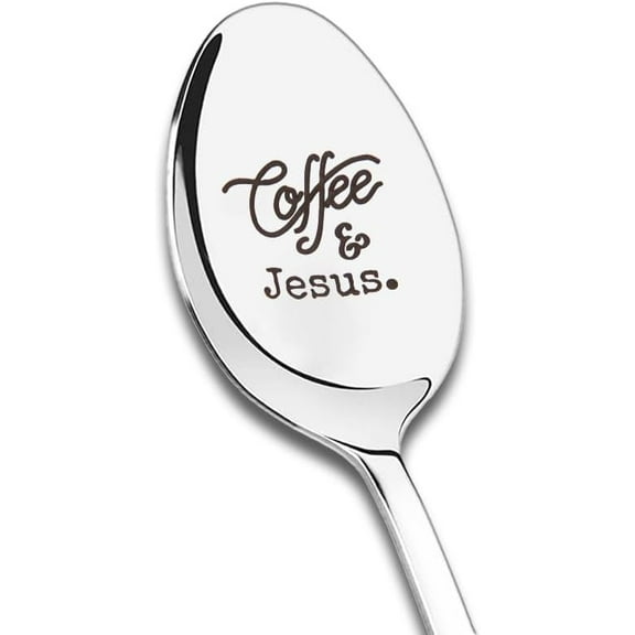 Jesus Christian Gifts for Pastor Coffee Lover Jesus Religious Gifts for Women Men Birthday Christmas Gift for Mom Dad Friend Inspirational Christian Gift for Coffee Lovers Spoon