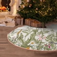 thumbnail image 5 of Sikiie Herbs and Wildflowers Nativity Christmas Tree Skirt, Jesus Christian Winter Holiday Tree Mat Decoration(30-48IN)48", 5 of 6
