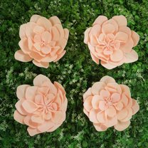Efavormart 4 Pack 12" Blush Real Feel Foam Daisy Flowers For Walls Backdrops Centerpieces Arrangements Party Home Decoration
