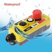 Hoist Crane Pendant Control Station Electric ON/Off Hoist Control Switch Emergency Stop Push Button Switch Easy to Use