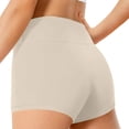 thumbnail image 2 of Dwellite High Waist Athletic Biker Shorts for Girls Yoga Casual for Kids Teen Summer Comfy Gymnastics Shorts 5-13Y Beige 120, 2 of 6