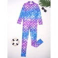 thumbnail image 4 of DPOIS Kids Girls Long Sleeve Mermaid Costume Gymnastics Leotards Type H 5-6, 4 of 7