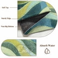 thumbnail image 6 of Round Rug 4ft Area Rug,Vintage Gradient Green Yellow Waves Area Rugs for Living Room Bedroom,Abstract Ombre Blue Floor Mat Non-Slip Non-Shedding Carpet Indoor Accent Rugs, 6 of 9