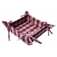 thumbnail image 1 of 5.5 x 5.5 in. Bread Basket, Burgundy Check, 1 of 1