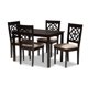 thumbnail image 1 of Juego de comedor Baxton Studio Renaud 5 piezas madera tapizado tela color arena 1.93271E11, 1 of 2