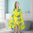 thumbnail image 6 of Yellow Cartoon Dinosaurs Eggs Pattern Hooded Bath Towel，60"x35" for Ages 3 To 12 Kids, Quick Dry Lightweight Soft Microfiber Hood Beach Towel Cover Up for Kids, 6 of 7