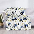 thumbnail image 3 of Yiaed Tractor And Vehicle Print Blanket Throw Blanket Soft Cozy Flannel Blanket for Home Bed Sofa Couch Chair-40"x30", 3 of 6