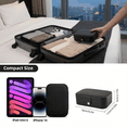 thumbnail image 6 of Casegrace Portable Jewelry Box for Women Girls Double Layer Display Storage Organizer Earrings Ring Necklace Leather Travel Jewelry Case, 6 of 7