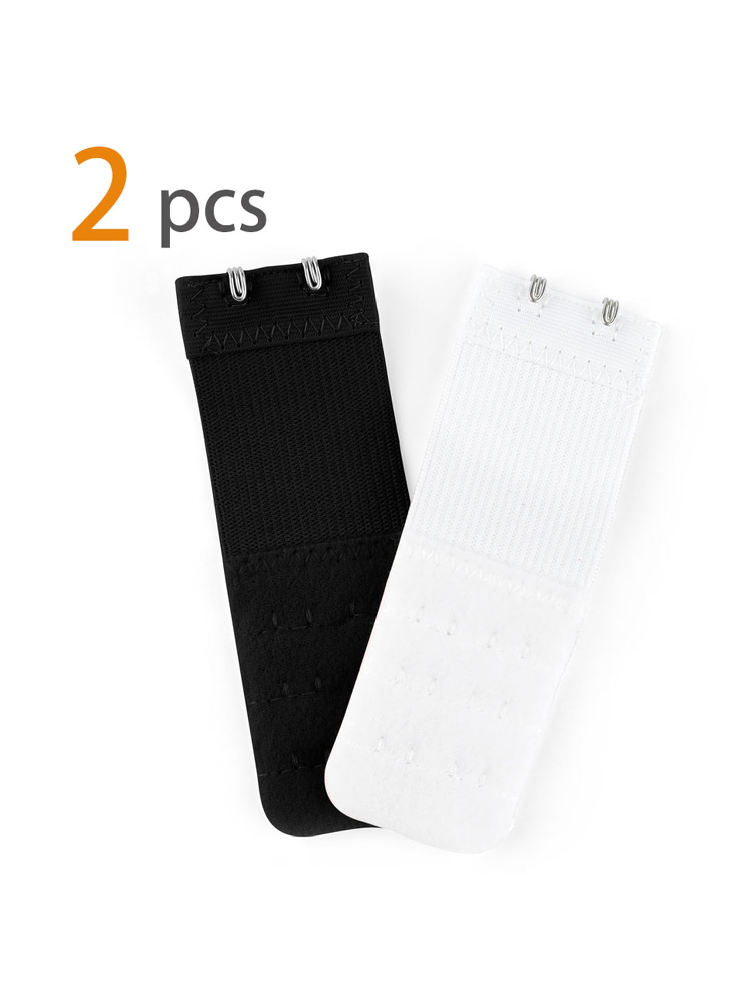 Unique Bargains 2 Pcs Bra Extenders Elastic Bra Strap Extension 3-Row 2/3/4 Hook