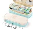 thumbnail image 4 of Canvas Pencil Cases,Pencil Case Big Capacity Pencil Pouch Storage Bag,Gray, 4 of 5