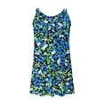 thumbnail image 5 of Karight Robes Mini Plissées Bohèmes d'Été pour Femmes à Col Rond, Hawaïennes Imprimées, Sans Manches, Robe Débardeur, Vêtements de Plage et de Vacances, 5 of 5