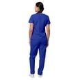 thumbnail image 2 of Sivvan Women's Scrub Set - Multi Pocket Cargo Pants & Stylish Mock Wrap Top (Available in 15 Colors), 2 of 6