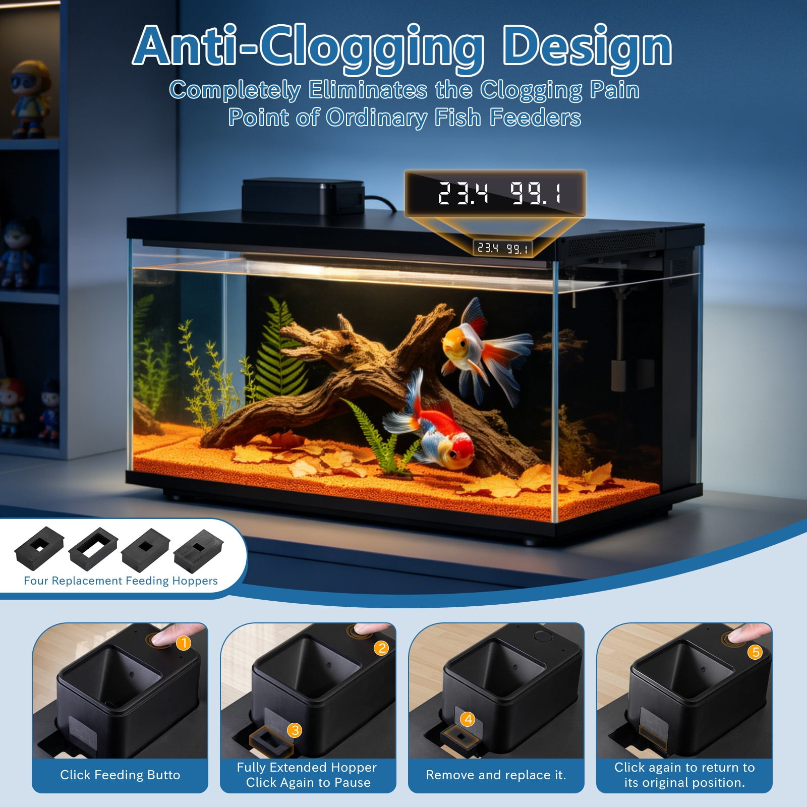 Fish Tank, 10 Gallon Smart Fish Aquarium Kit, Includes Quiet Pump, Filtration and LED Lighting, Smart Control with Apps, Perfect for Small Fish, Betta, All-in-One Beta Tank for Beginners, Glass