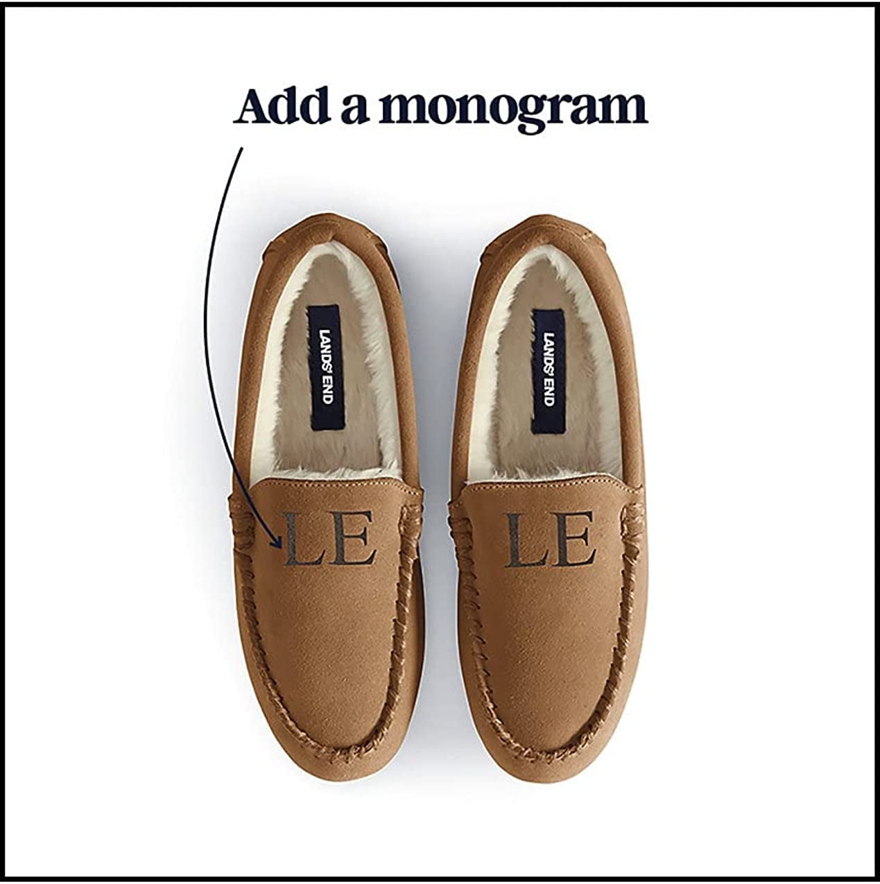 Lands End Lands End Women s Suede Moccasin Slippers ENGLISH TAN 7 Walmart