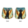 thumbnail image 5 of Lsque Golden Cloud Winged Dog Printed Women's Running Shorts with Liner Pockets,Elastic Quick Dry Workout Athletic Gym Yoga Shorts,Womens High Waist Shorts-Medium, 5 of 9