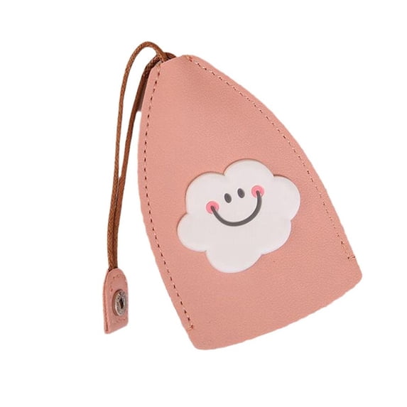 Sweet For Men Portable Peach Fruits Key Case Door Key Case PU Leather Rainbow Strawberry Keychain Pouch Pull Type Key Bag Housekeepers Key Holder Cherry Key Wallets B
