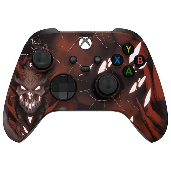 Wireless Controller for Microsoft Xbox Series X/S & Xbox One - Custom Soft Touch Feel - Custom Series X/S Controller (X/S Red Demon)