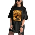 thumbnail image 3 of Plus Size Shirt for Women Black Tops for Women Short Sleeves Shirt for Women Golden Tree (3) T Shirt Crewneck Shirt for Women XS, 3 of 5