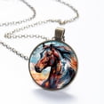 thumbnail image 6 of Horse Necklace Personalized Custom Photo Round Pendant Adjustable Stainless Steel Necklaces with Gift Box for Men Women Mothers Valentine's Jewelry Gift, 6 of 6