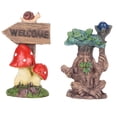 thumbnail image 2 of Tree Statue Set, Exquisite Waterproof Whimsical Sunproof Decorative Garden Statue Accessories Synthetic Resin 2 Piece Set  For Lawn For Desktop, 2 of 8