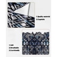 thumbnail image 5 of Swag Curtains, Boho Circle Blue Abstract Geometric Lines Texture Rod Pocket Kitchen Curtains Valances Tier Curtains Swag Valance Curtains for Bedroom Living Room 36" x 45", 2 Panels, 5 of 6