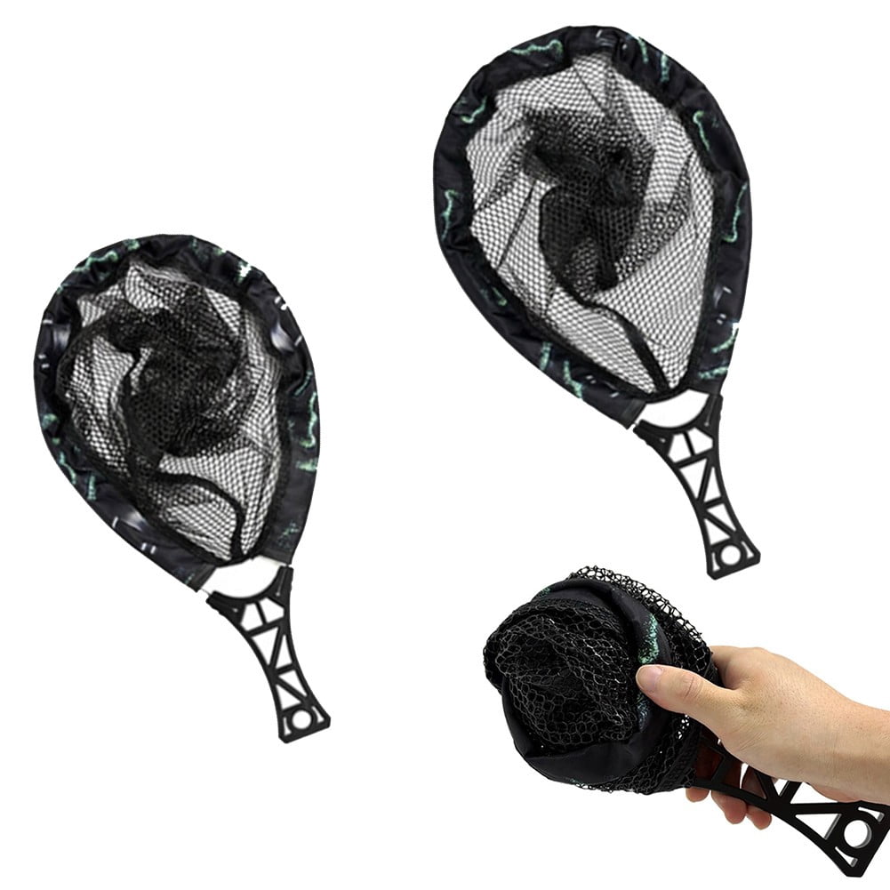 CENL Handle Fly Fishing Hand Net Glue Coated Mesh Cloth Catching Butterfly Net Foldable Stream Landing Net Portable Fishing Net