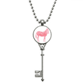 thumbnail image 1 of Pendentif Pinto Rouge Animaux en Voie de Disparition Collier Vintage Clé en Argent Bijou, 1 of 3