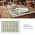 thumbnail image 3 of Placemats Set of 8, Sage Green Plaid Woven Placemat, Linen Place Mats for Kitchen/Dining Tables, Modern Art Checkered Farmhouse Washable Table Mats for Party, 3 of 8