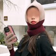 thumbnail image 5 of Bienvenido Gorro de lana para mujer, conjunto de gorro y bufanda de invierno, gorro de invierno para mujer, gorro cálido con orejeras, 5 of 5