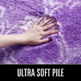 thumbnail image 7 of YJ.GWL Soft Geometric Area Rugs for Bedroom Living Room Shaggy Patterned Fluffy Carpets, Decor Rug,5x8ft,Purple/White, 7 of 7