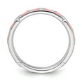 thumbnail image 2 of White Sterling Silver Ring Band Stackable Pink Expressions Enamel Heart, 2 of 5