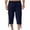 Dark Blue, variant on Capri Pants for Men Trendy Relaxed Fit Capris Side Drawstring Solid Color Pants