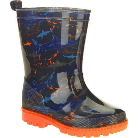 Deep Sea Sharks Printed Toddler Boys' Jelly Rain (Best Rubber Hunting Boots Reviews)