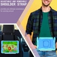 thumbnail image 2 of iPad 10.2-inch 2020/2019 Case with Soft Screen Protector, Dteck 3 in 1 Hybrid Rugged Shockproof Handle Kickstand Case with Shoulder Strap for iPad 8th Gen/iPad 7th Gen,Mint+Blue, 2 of 8