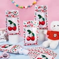 thumbnail image 4 of 100pcs Cherry Party Favor Bags Red Plastic Cherry Gift Bags with Handles Cherry Goodie Bags for Snacks Gifts Birthday Party Treat, 4 of 5