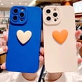 thumbnail image 5 of Compatible with iPhone 13 Pro Max Cute 3D Love Heart Case Camera Protection Shockproof Soft Bumper Phone Case for Women Girls for iPhone 13 Pro Max 6.7 Inch Blue, 5 of 13