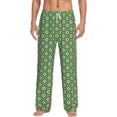 thumbnail image 2 of Picia 60s and 70s Style Mens Soft Woven Cotton Elastic Waistband Sleep Pajama Pant Lounge Sleep Pant With Pockets And Drawstring-XX-Large, 2 of 9